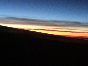 sunrise over the Andes