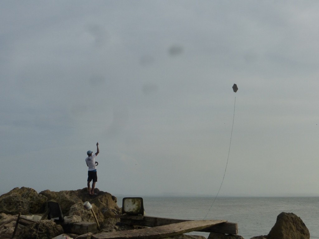 Kite fishing in Colombia