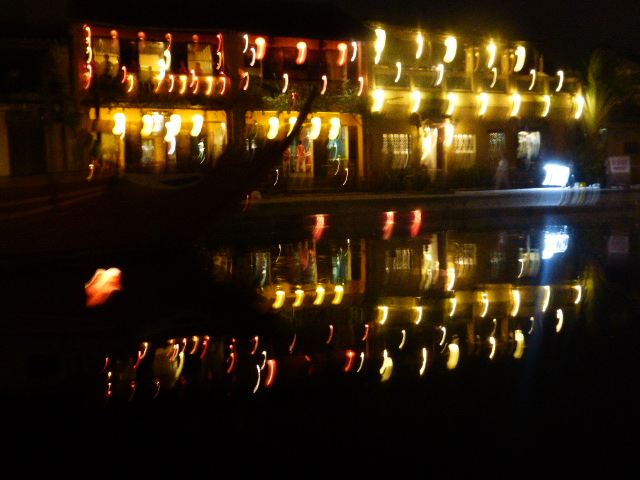 Hoi An reflections in the canal at night