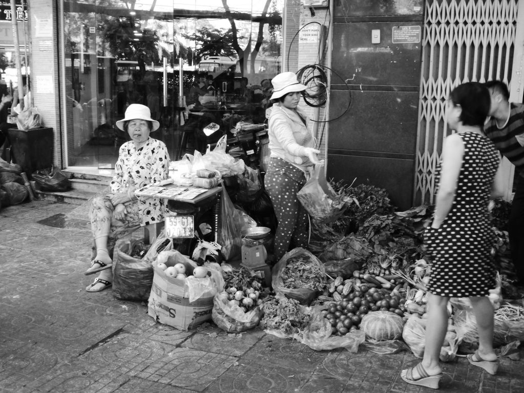 street traders outside my hostel
