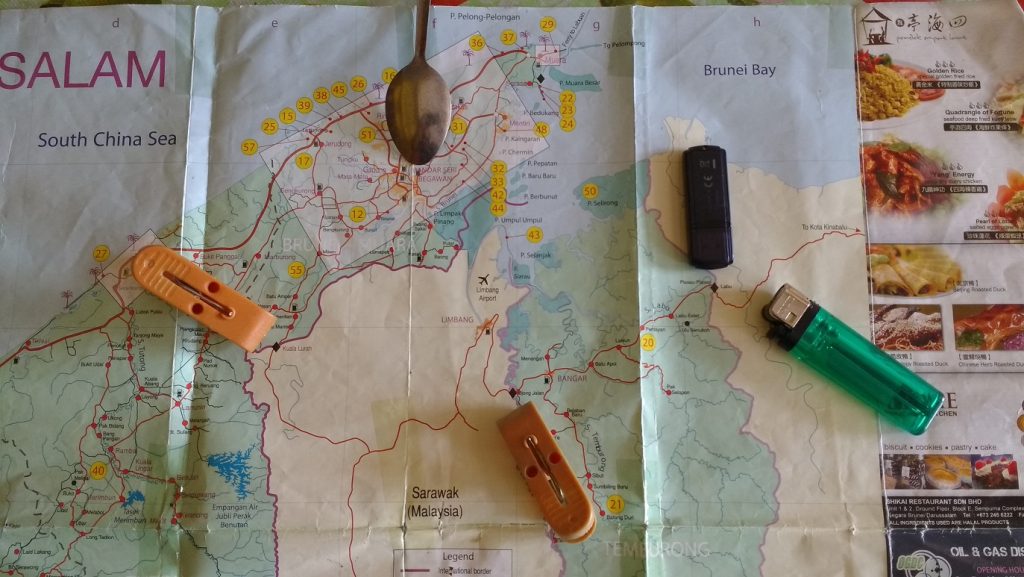 The bus route across Brunei
