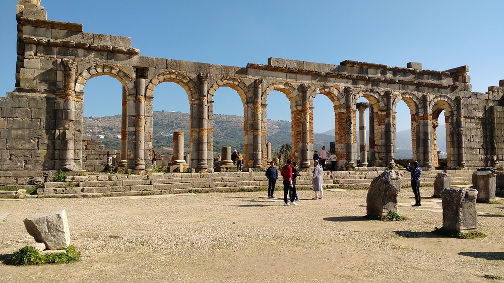 the impressive Roman ruins at Volubilis