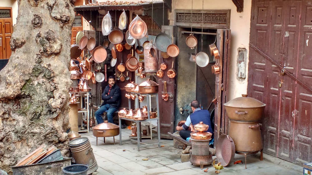 the metal working quarter in Fez