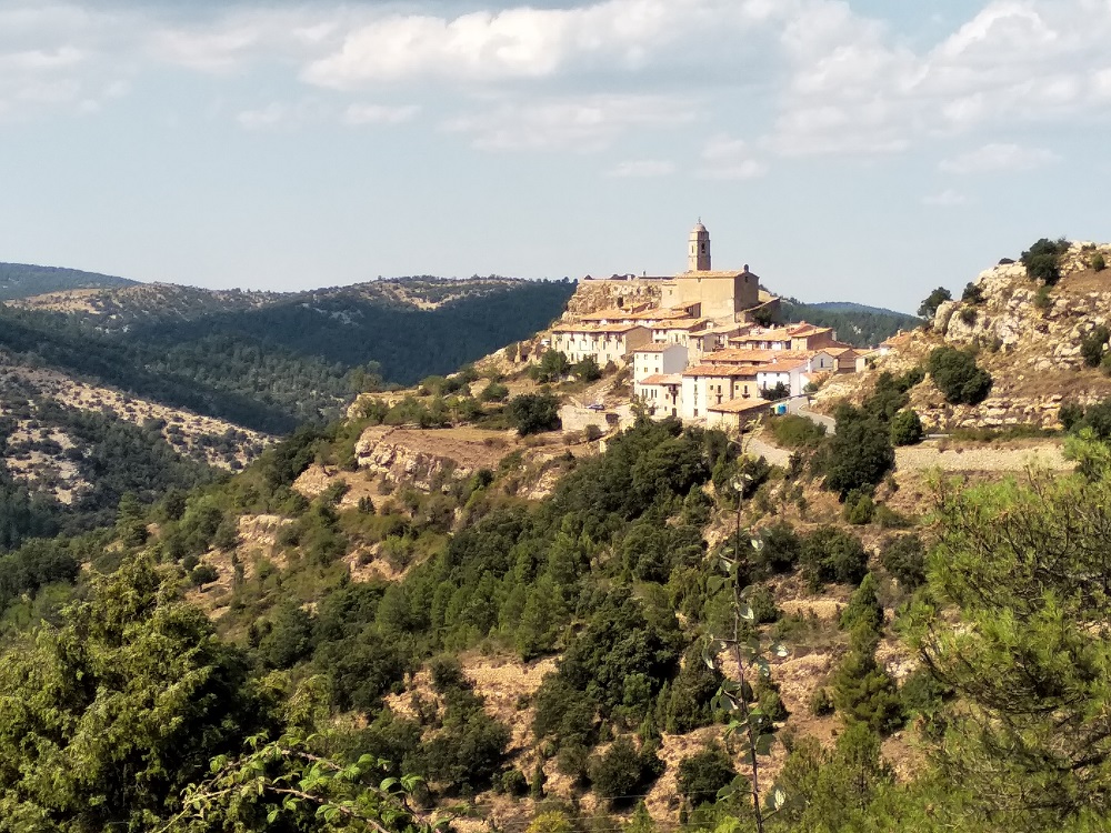 mountain village in Spain on Spanish motorbike tour